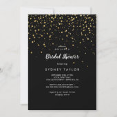 Confetti d'or | Invitation à la douche nuptiale no (Devant)
