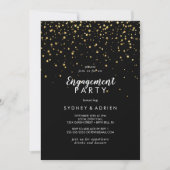 Confetti d'or | Invitation du Black Engagement Par (Devant)