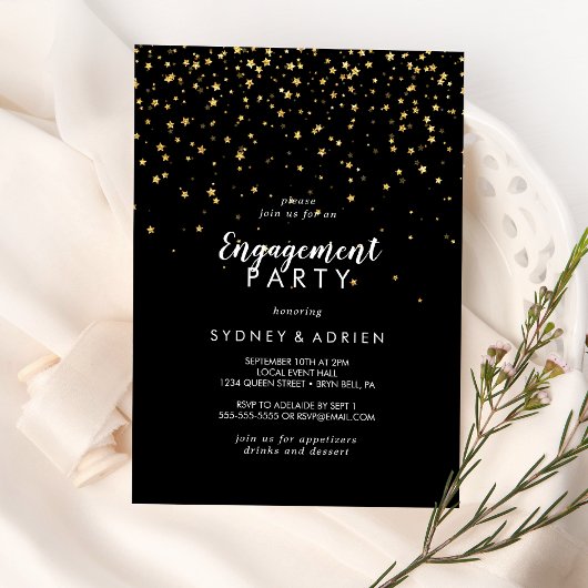 Confetti d'or | Invitation du Black Engagement Par