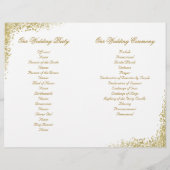 Confetti d'or & programme plié Parties scintillant (Dos)