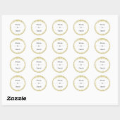 Confetti d'or, Stickers de Mariage. (Feuille)