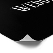 Confetti d'or sur Affiche de bienvenue Mariage noi (Coin)