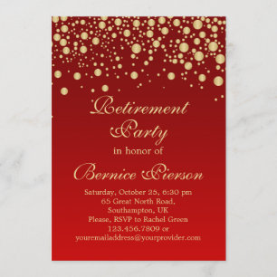 Confetti d'or sur invitation du Parti de la retrai