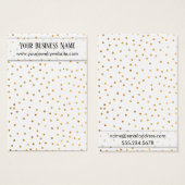 Confetti d'or sur la carte d'affichage du support  (Devant & derrière)