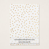 Confetti d'or sur la carte d'affichage du support  (Dos)