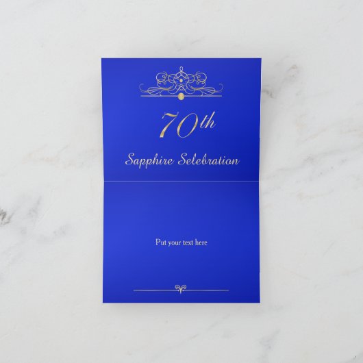 Confetti d'or sur Merci bleu saphir (Intérieur)