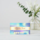 Confetti doré chic, carte de fidélité holographiqu (Debout devant)