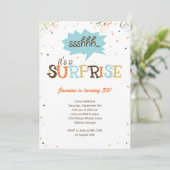 Confetti Douche Surprise Fête Invitation (Debout devant)