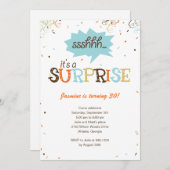 Confetti Douche Surprise Fête Invitation (Devant / Derrière)