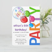 Confetti Editable Invitation de fête d'anniversair (Debout devant)