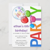 Confetti Editable Invitation de fête d'anniversair (Devant)