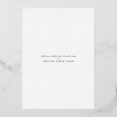 Confetti Elegant Script Graduation Party Folie Uitnodiging (Achterkant)