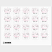 Confetti en argent rose Welcome Back Sticker Carré (Feuille)