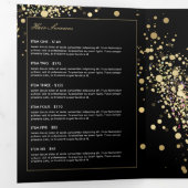 Confetti en or Faux sur Brochure Noire (Intérieur en premier)