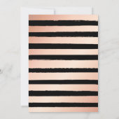 Confetti en or rose 13e anniversaire invitation (Dos)