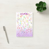 Confetti en Paarse gradiënt Sjabloon Post-it® Notes (Kantoor)