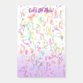 Confetti en Paarse gradiënt Sjabloon Post-it® Notes (Voorkant)