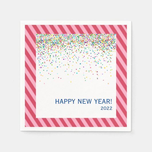 Confetti- en snoeprietstripes, napkin servet (Voorkant)