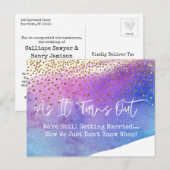 Confetti en Waterverf Sassy stellen huwelijk uit Briefkaart (Voorkant / Achterkant)