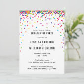 Confetti Engagement Party | Fun Rainbow Kaart (Staand voorkant)