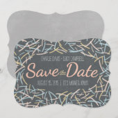 Confetti Enregistrer La Carte Date (Devant / Derrière)