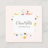Confetti Event Planner Vierkante Visitekaartje (Voorkant)