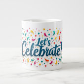 Confetti-explosie-Mok Extra Grote Beker (Voorkant)