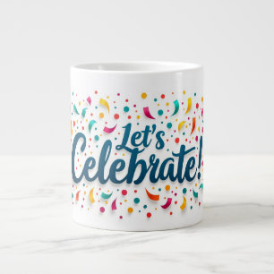Confetti-explosie-Mok Extra Grote Beker