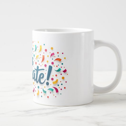 Confetti-explosie-Mok Extra Grote Beker (Rechts)