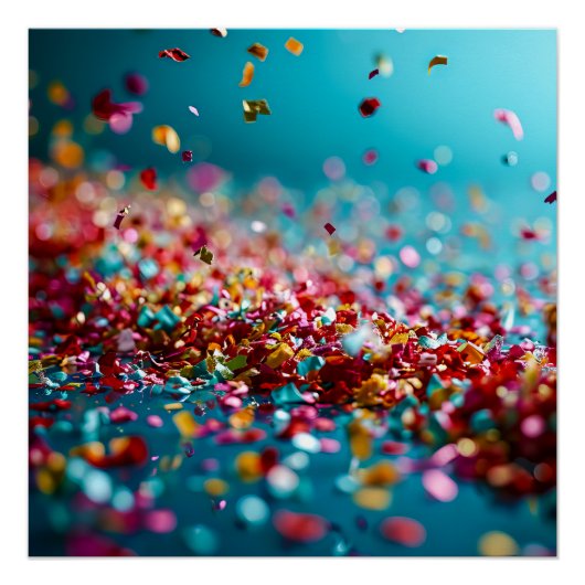 Confetti explosie perfect poster (Voorkant)