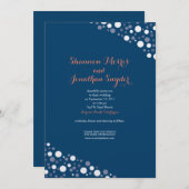 Confetti Faire-part de mariage Marine & Blanc (Devant / Derrière)