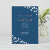 Confetti Faire-part de mariage Marine & Blanc (Debout devant)