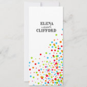 Confetti Feestdiner Menu Kaart (Achterkant)