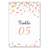 Confetti Festif moderne Mariage Numéro de table (Par défaut)