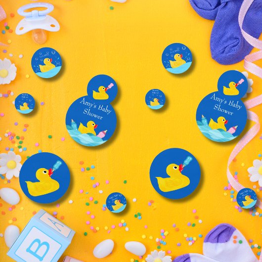 Confetti Fête de Bébé Canard en Caoutchouc Mignon