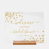 Confetti Fête des mariées Bienvenue Gold Peinture  (Recto)