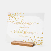 Confetti Fête des mariées Bienvenue Gold Peinture  (Angle)