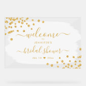 Confetti Fête des mariées Bienvenue Gold Peinture (Recto)