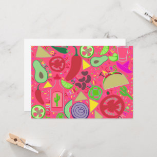 Confetti Fiesta Pink Kaart