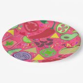 Confetti Fiesta Pink Papieren Bordje (Gekanteld)
