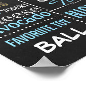 Confetti First Birthday-bordbord Poster (Hoek)