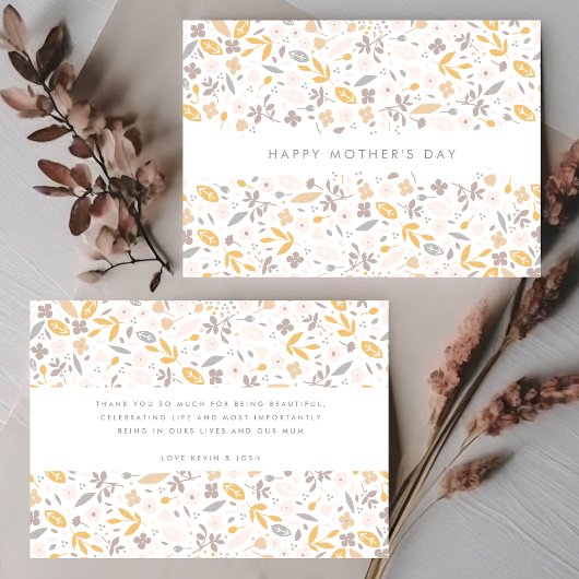 Confetti floral modifiable | Bonne carte de fête d