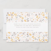 Confetti floral modifiable | Bonne carte de fête d (Dos)