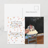 Confetti Foto Verjaardag Bedankt Post Kaart (Voorkant / Achterkant)