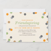 Confetti Friendsgiving Party Kaart (Voorkant)