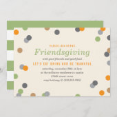 Confetti Friendsgiving Party Kaart (Voorkant / Achterkant)