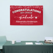 Confetti Gefeliciteerd 8e graad Afstuderen Rood Ba Spandoek (Beurs)