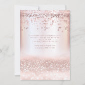 Confetti Girly roos Gold glittery ombre Invitat Kaart (Achterkant)