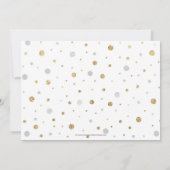 Confetti Gold 70ste verjaardagsfeestje Kaart (Achterkant)