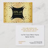Confetti Gold Coupon Discount Cadeaubon (Voorkant / Achterkant)